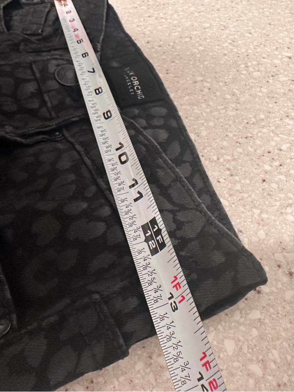 Black Orchid Gisele HighRise Super Skinny Black Leopard ShinyGray Textured Jeans - Picture 13 of 16